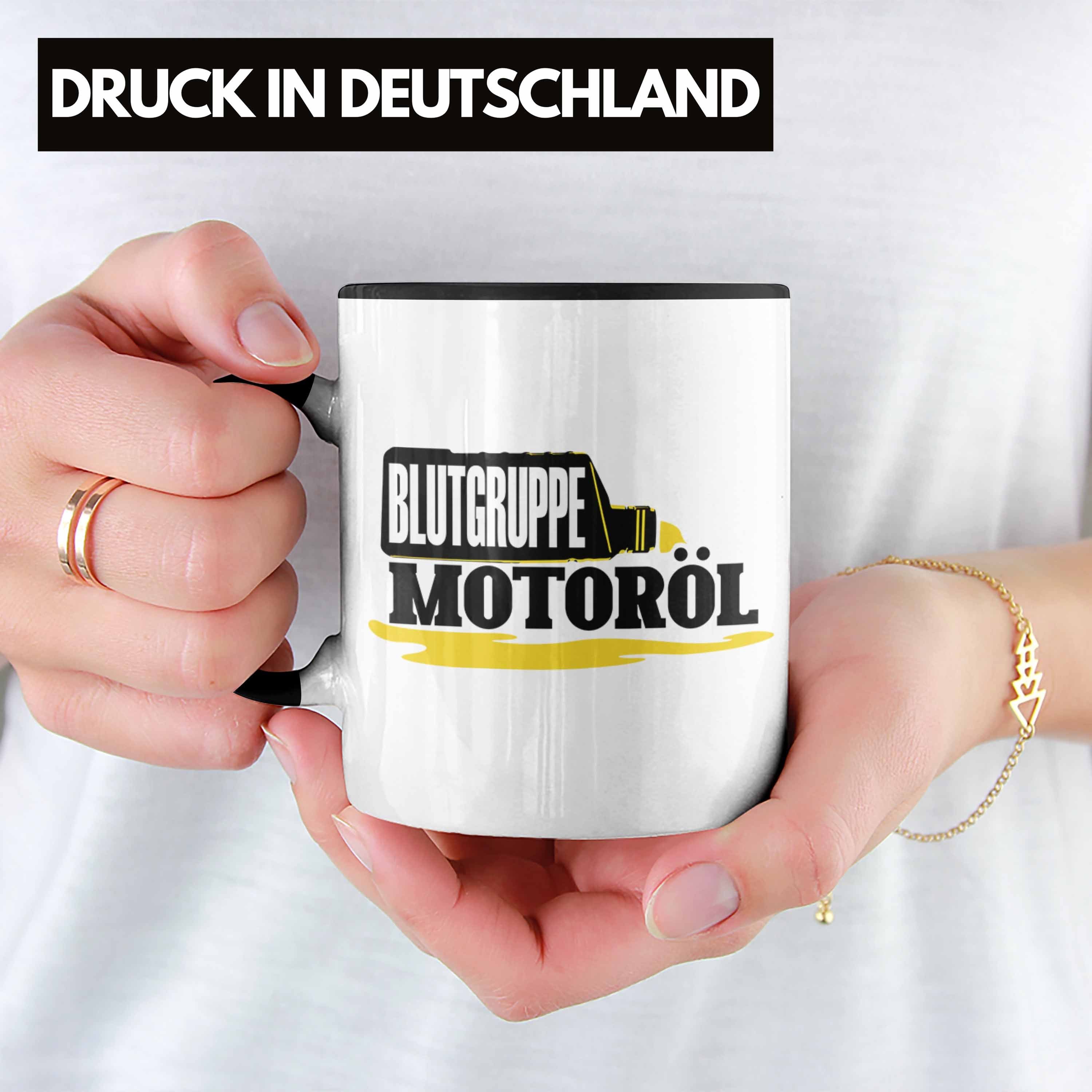 Geschenk Blutgruppe Tasse Motorradfahrer M Auto-Enthusiasten Trendation Tasse Schwarz für Tuner