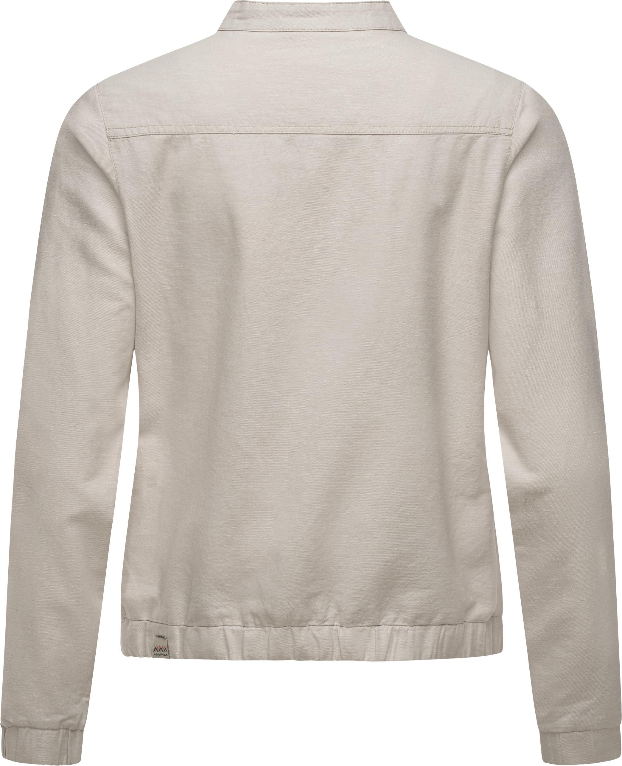 Ragwear Kurzjacke Malawi Linen Leichte Leinen Übergangsjacke