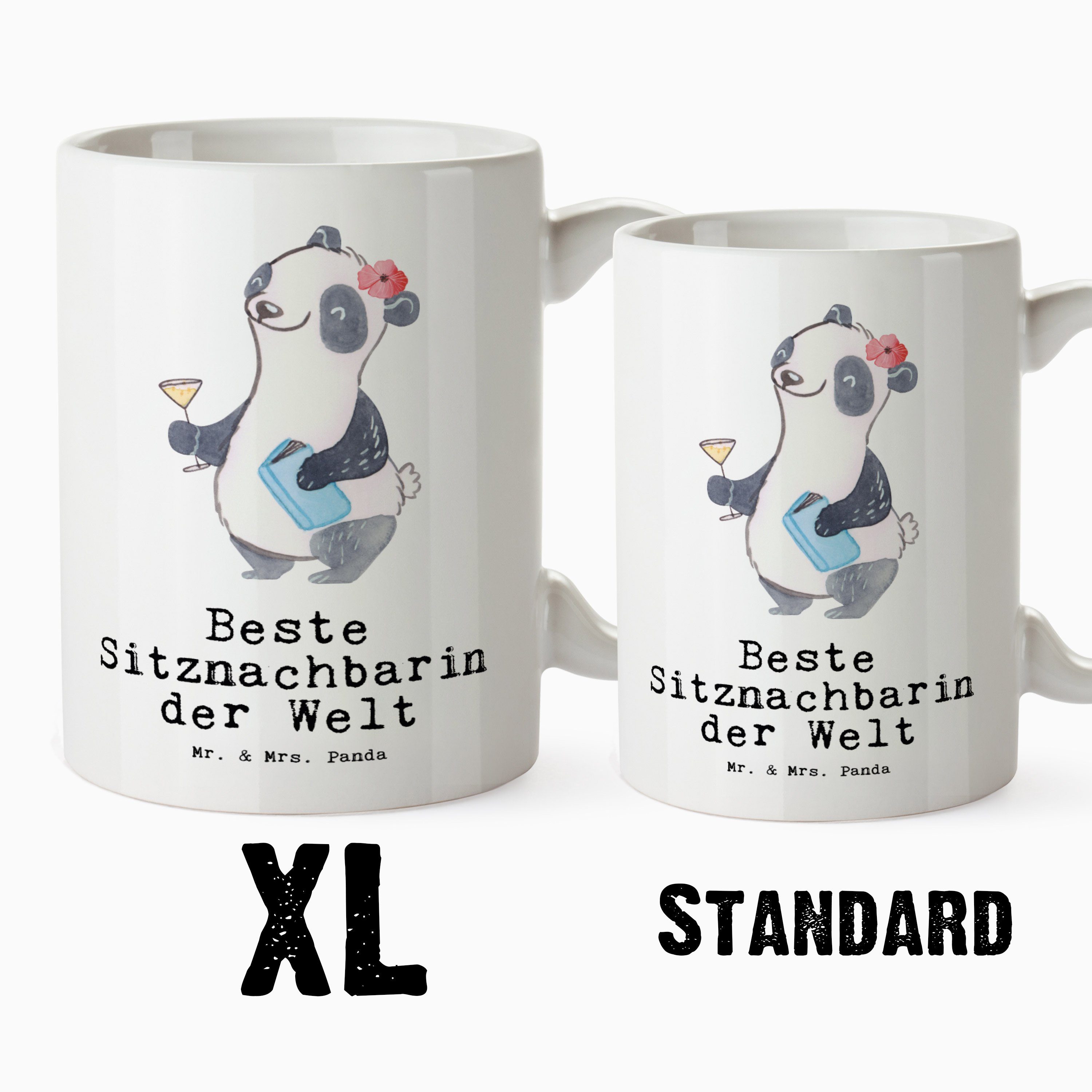 Weiß Sitznachbarin Panda der - XL Tasse Tasse Panda Geschenk, & - Keramik Mr. XL Welt Becher, Mrs. Jumb, Beste