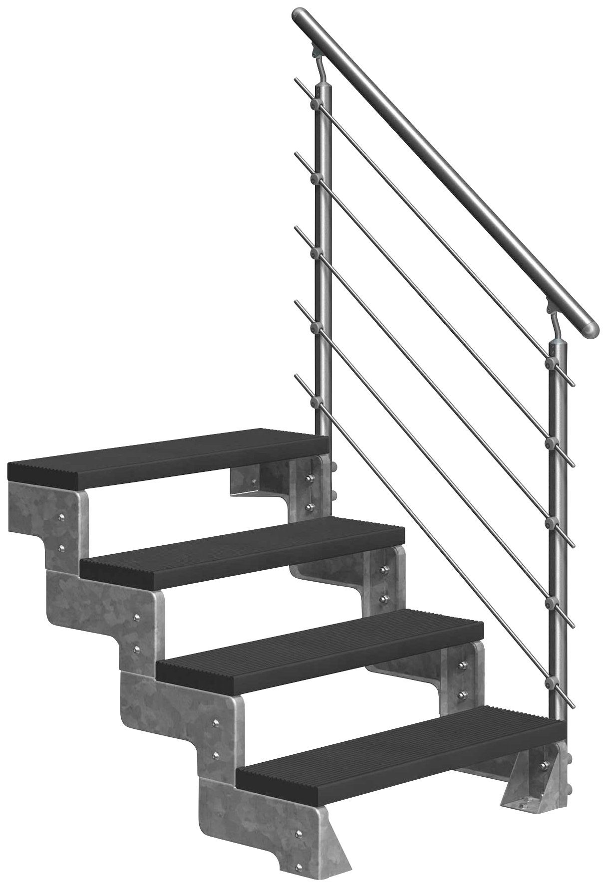 Dolle Außentreppe Gardentop, für Geschosshöhen bis 88 cm, Stufen offen, TRIMAX®-Stufen 100 cm