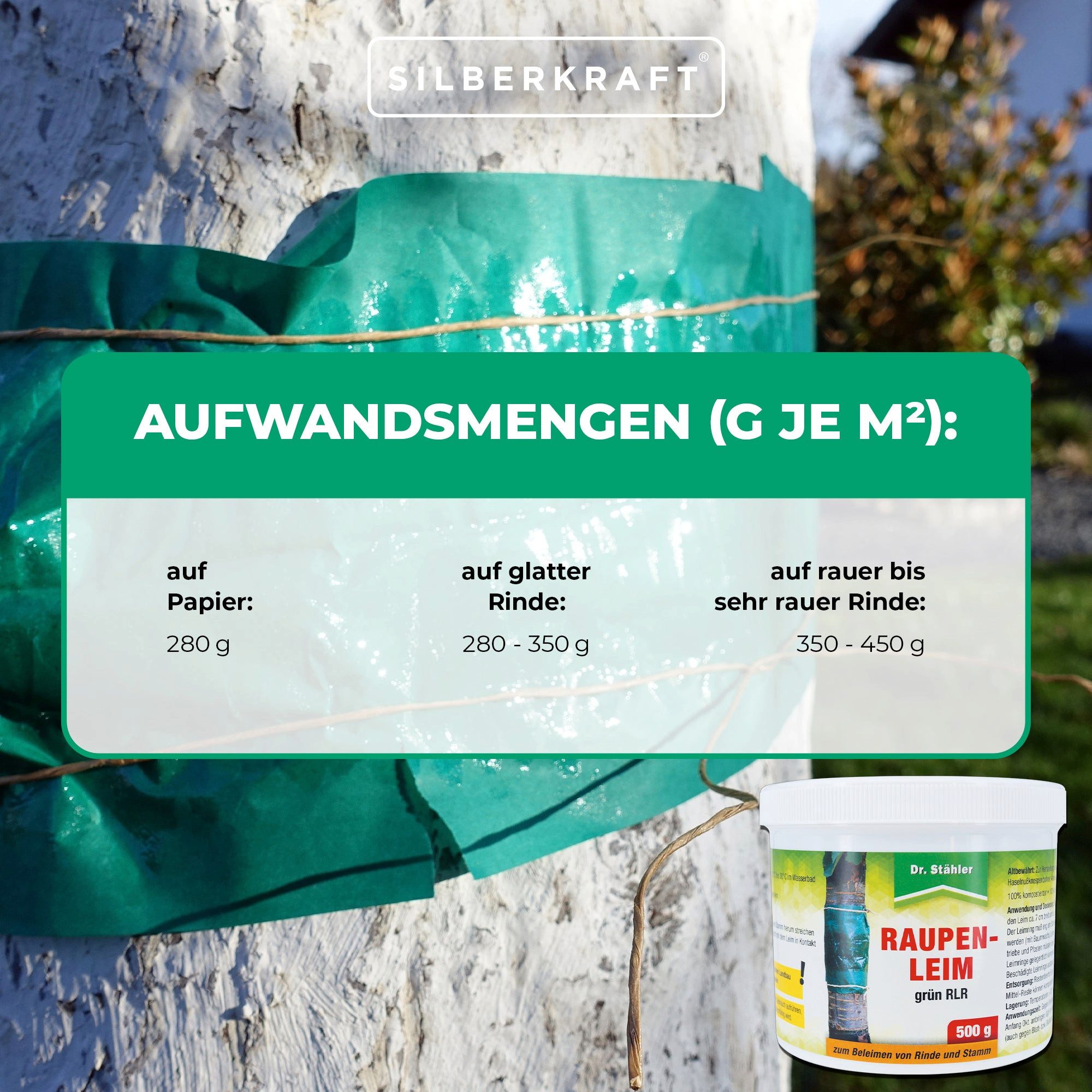 Dr. Stähler Pflanzen-Pilzfrei Raupenleim – Effektive Schädlingsbarriere für Bäume und Pflanzen, 4-St., 2 kg, Schützt vor Raupenfraß und anderen kriechenden Schädlingen, Ganzjährig