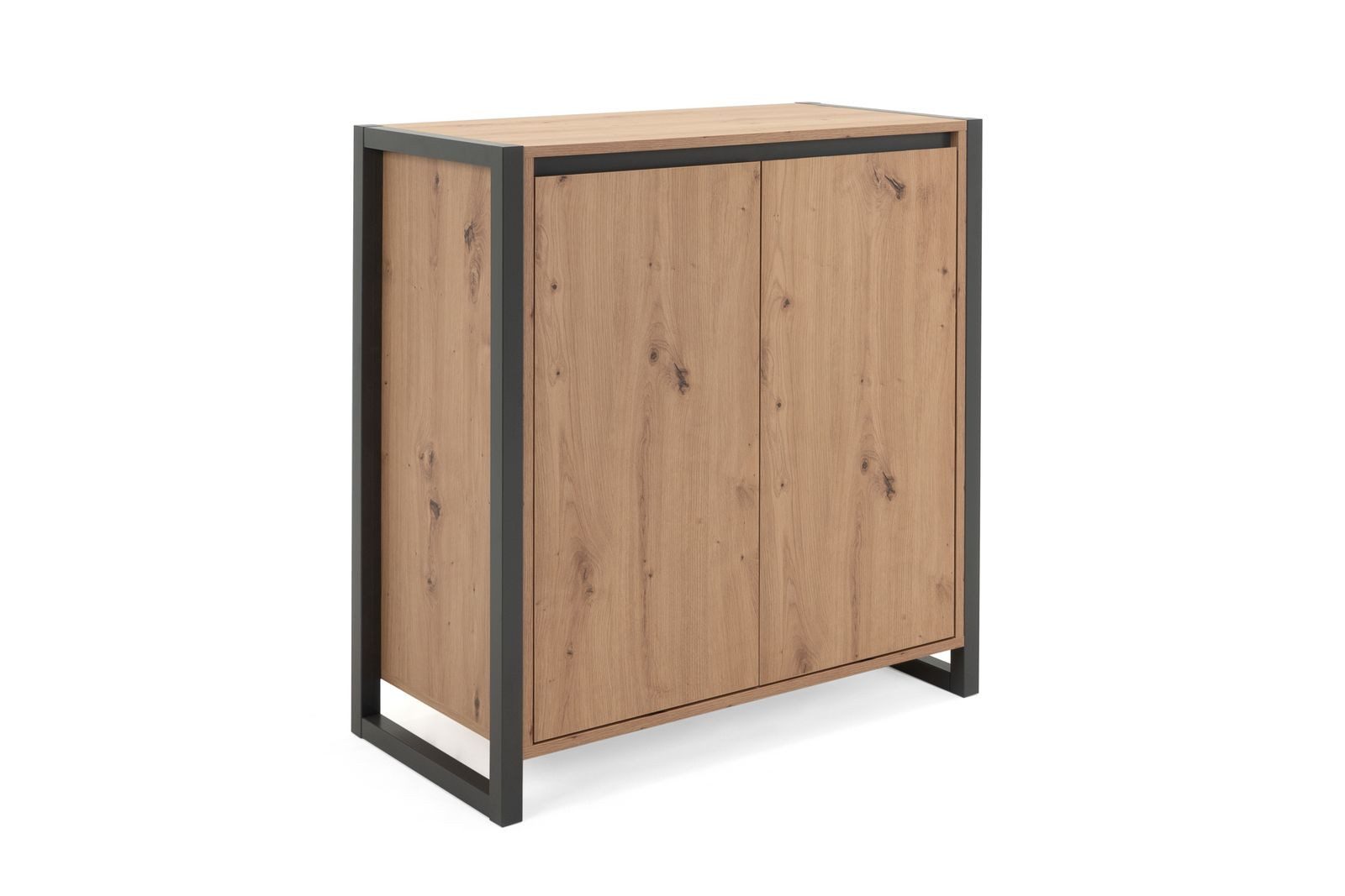 möbelvita Kommode Kommode Portland 1 in Artisan Oak - Griffleiste mit Schrägkante