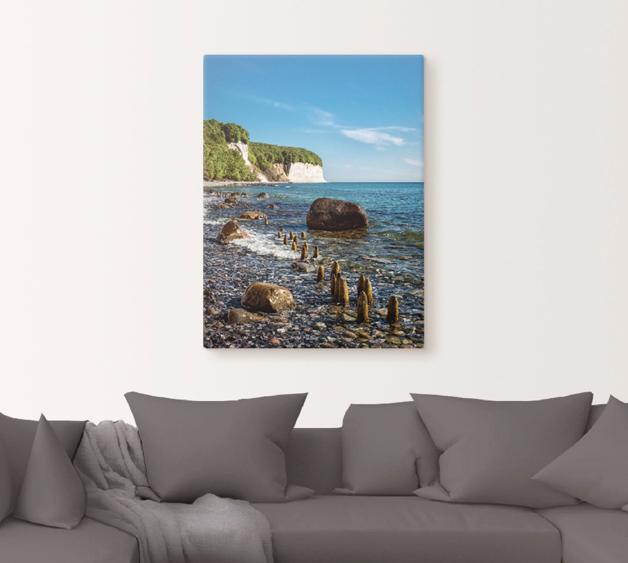 Artland Wandbild Rügen, Größen versch. in Ostseeküste der (1 als St), Poster Insel Wandaufkleber Küste oder Leinwandbild, auf