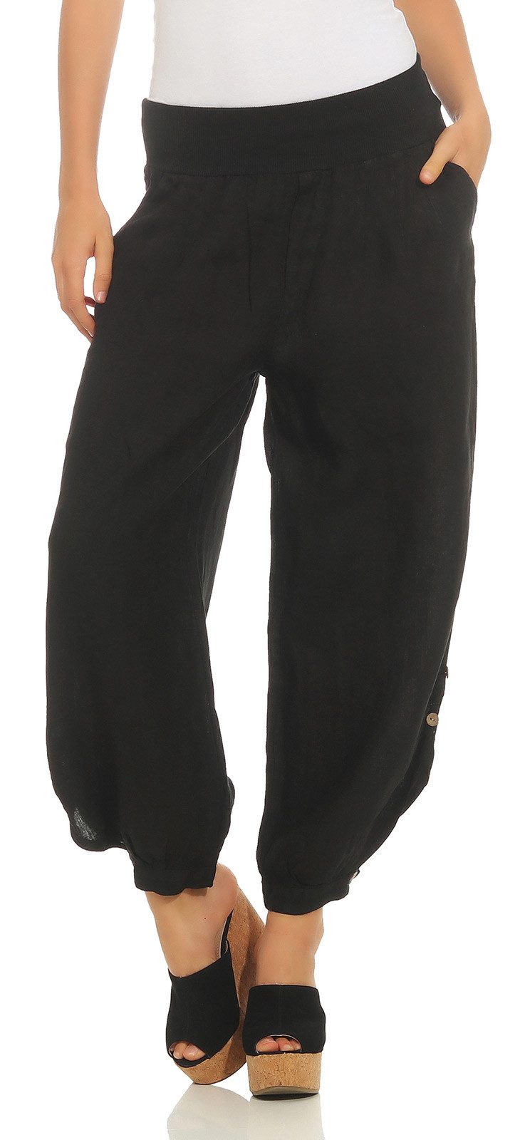 Mississhop Leinenhose 100 % Leinen Sommerhose, günstig online kaufen