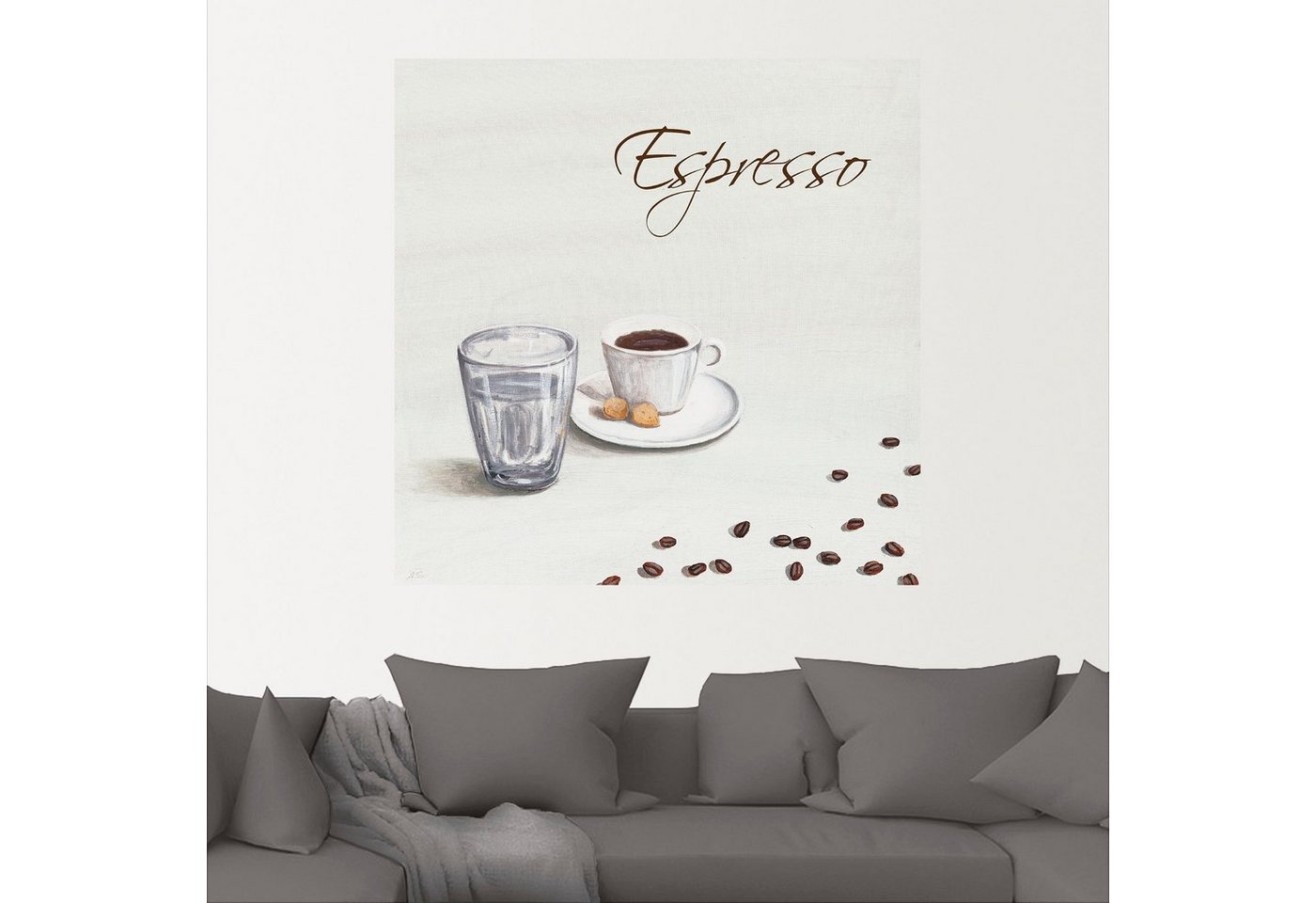 Artland Wandbild »Espresso III«, Getränke (1 Stück), in vielen Größen & Produktarten - Alubild / Outdoorbild für den Außenbereich, Leinwandbild, Poster, Wandaufkleber / Wandtattoo auch für Badezimmer geeignet-kaufen