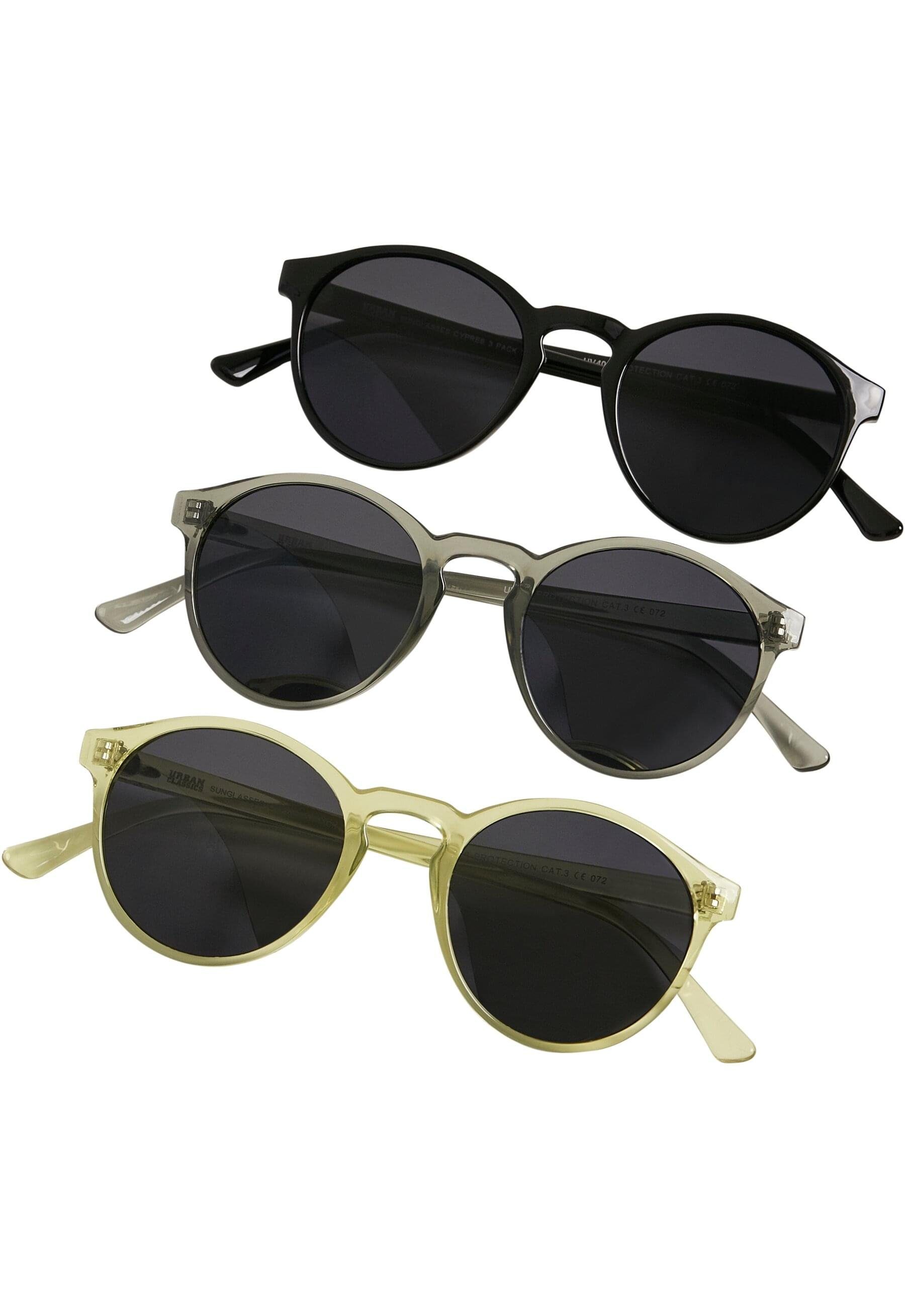 URBAN black/lightgrey/yellow CLASSICS Unisex Cypress Sonnenbrille 3-Pack Sunglasses