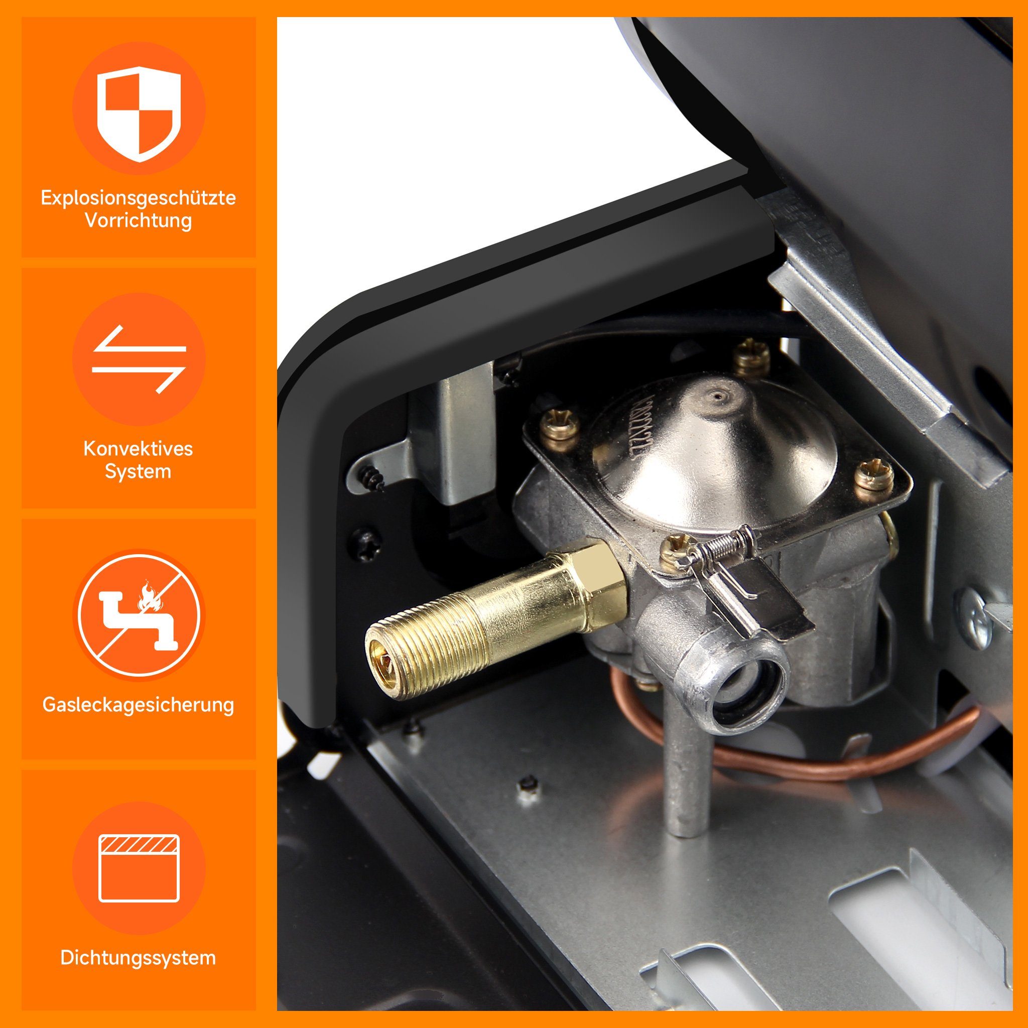 HOMELUX Heizstrahler 1300W 2in1 Tragbare Gasheizung, günstig online kaufen