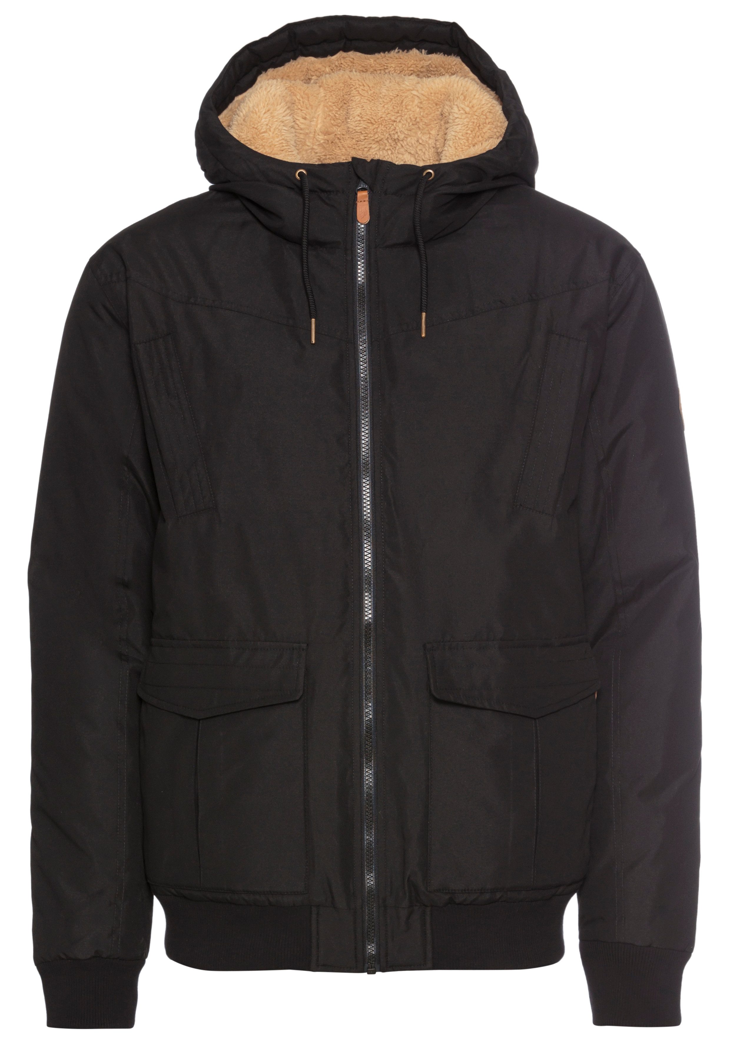 Bruno Banani Winterjacke aus Baumwolle und Polyester, hochschließender Kragen