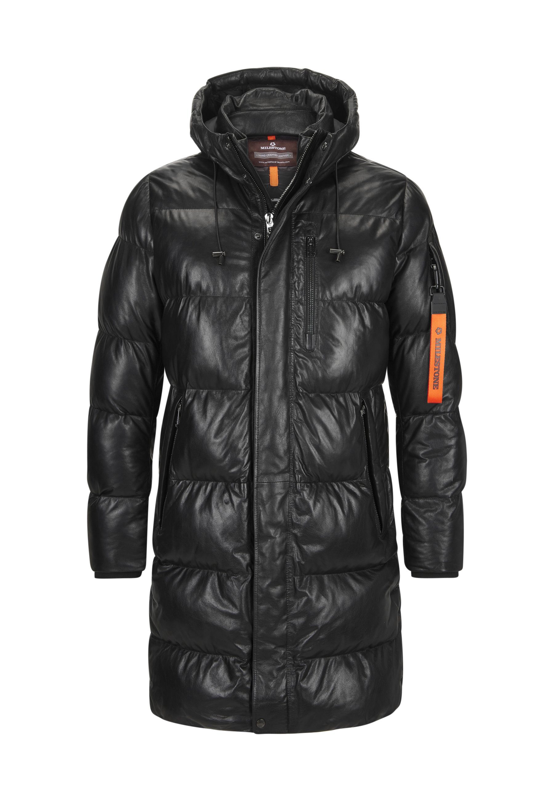 Milestone Steppmantel MSPiero Herren Steppjacke Lang Mantel gesteppt normale Passform