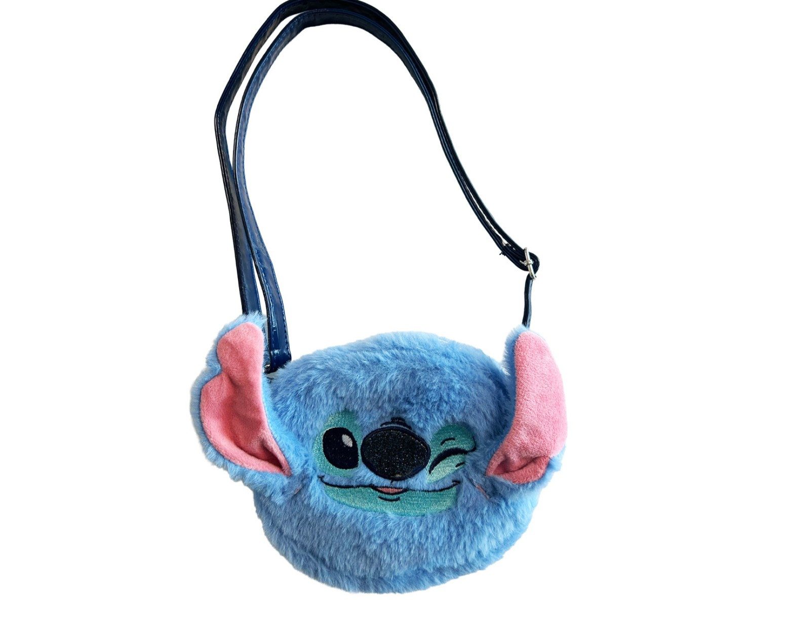 Stitch Standuhr Disney Lilo & Stitch – Flauschige Plüsch-Schultertasche (Blau/Rosa)