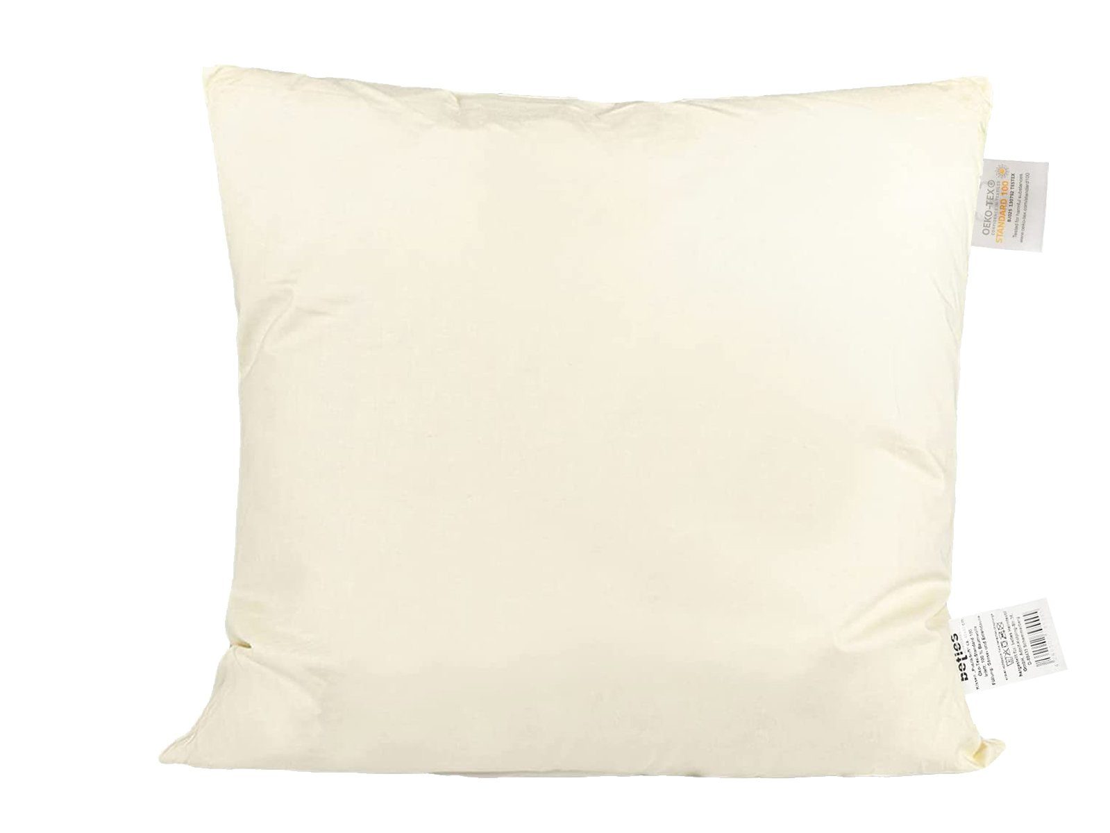 beties Daunenkissen PublikSoft, Füllung: 70% Daunen, 30% Federn, Bezug: Baumwolle, 1 Stück, Quadratisch, Maschinenwaschbar, kein Lebendrupf, Größe ca. 45x45 cm