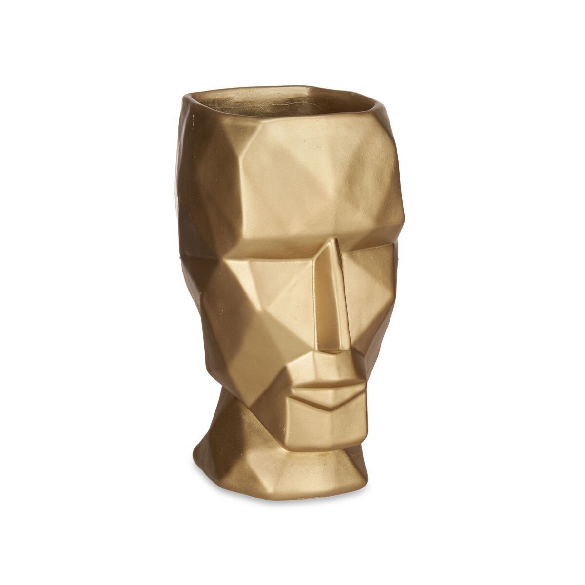 Gesicht 16 24,5 Decor cm Polyesterharz Stück 3D Dekovase x x Gold 12 Gift 4 Vase