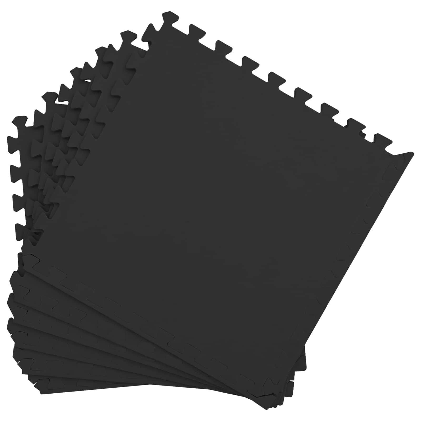 vidaXL Bodenmatte Fußmatten 24 stk. Schwarz 8,64 m² EVA-Schaum (24-St) – Bild 3 von 5