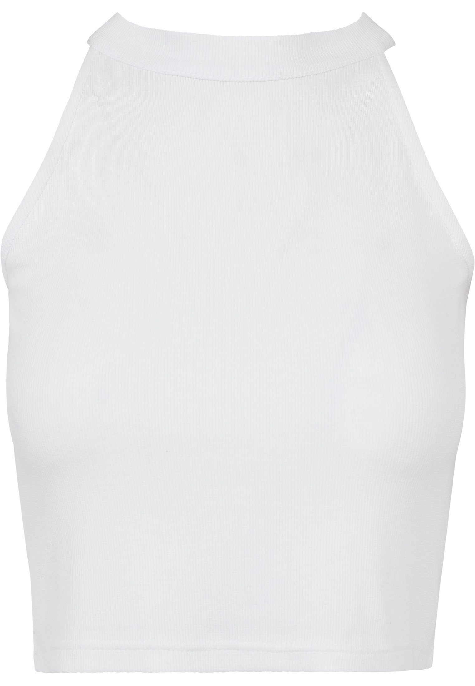 URBAN CLASSICS T-Shirt Damen Turtleneck Cropped Rib (1-tlg) white Ladies Top