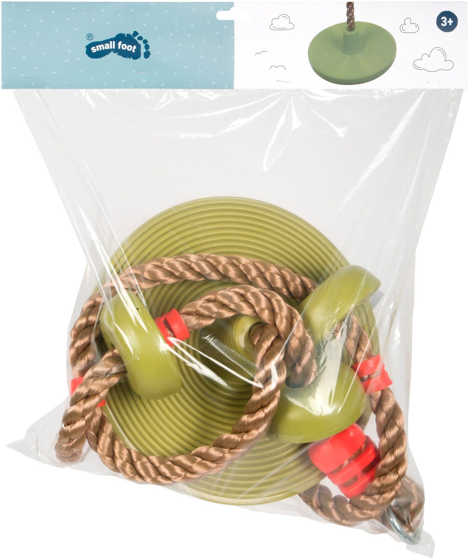 Small Foot Schaukelsitz Tellerschaukel mit Kletterseil günstig online kaufen