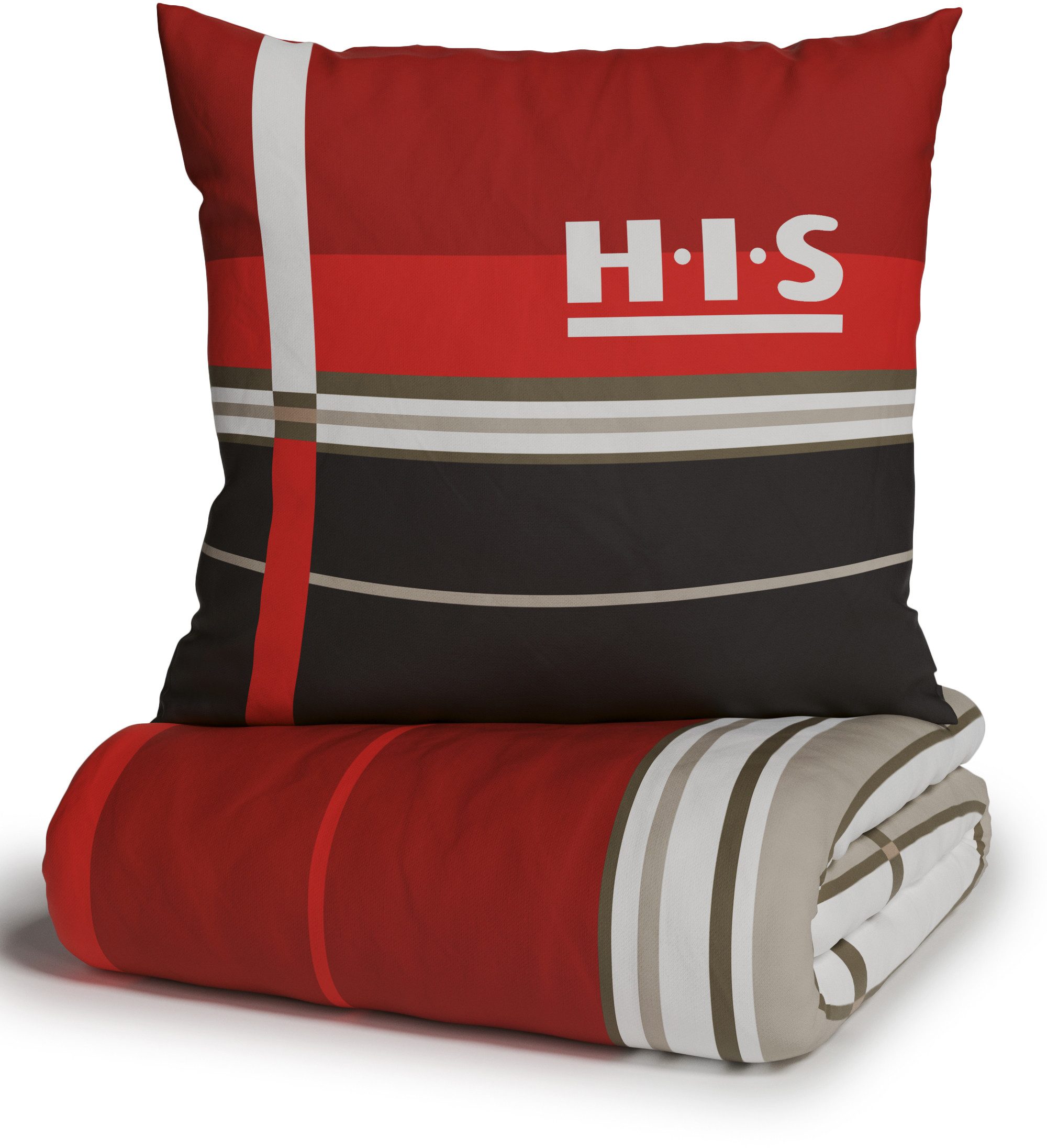 OTTO home Bettwäsche Golfi in Gr. 135x200 oder 155x220 cm, Linon, 2 teilig, sportliche Streifen Bettwäsche aus Baumwolle, Marke H.I.S by OTTO home – Bild 3 von 5
