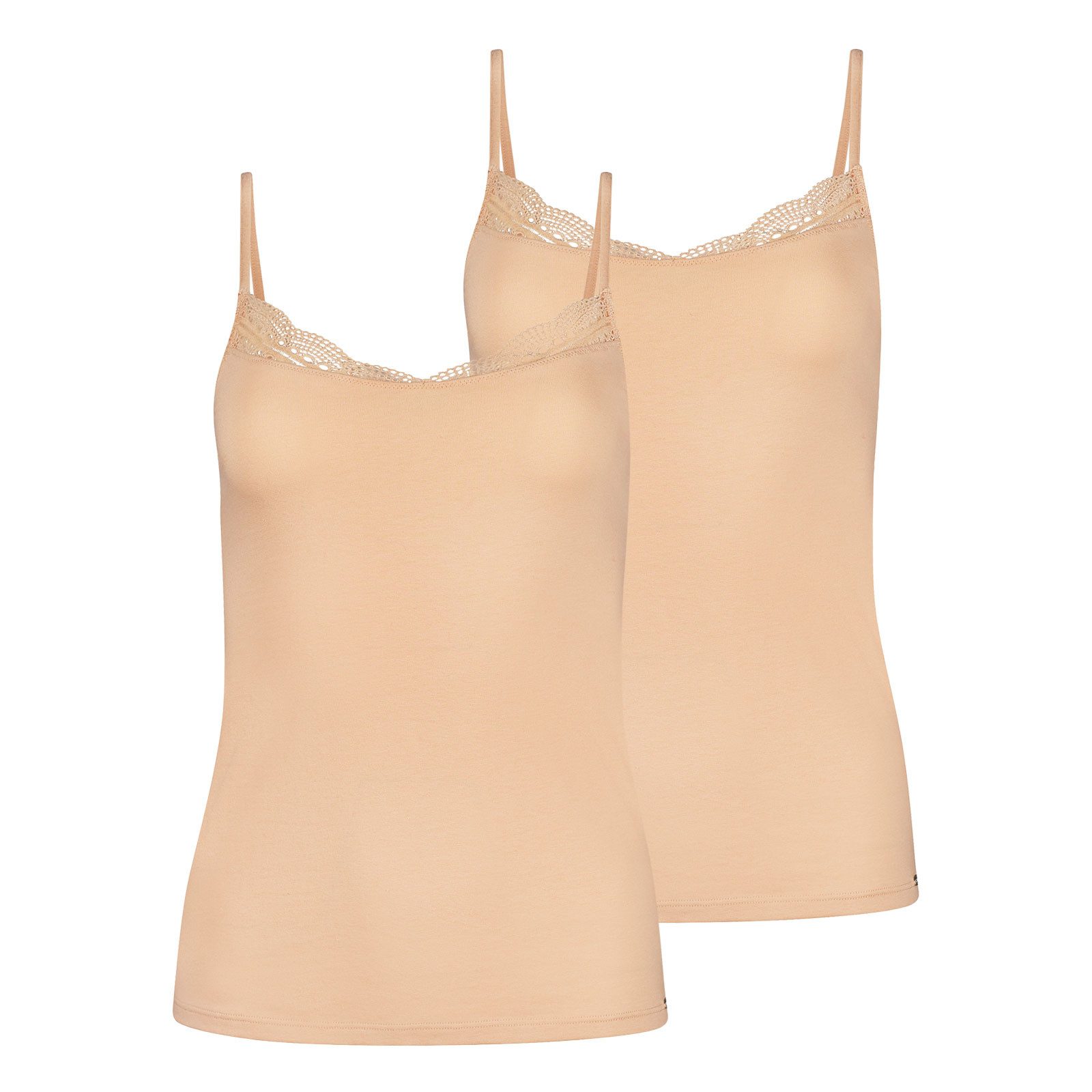 Skiny Unterziehshirt Tank Top Classicotton (2-St., 2er Pack) mit Spitze