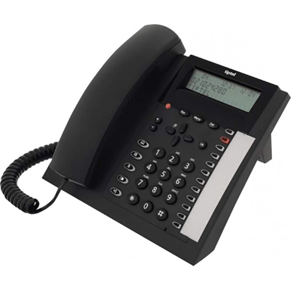 Tiptel mit schwarz - Kabelgebundenes 1020 - Telefon Schnur Telefon
