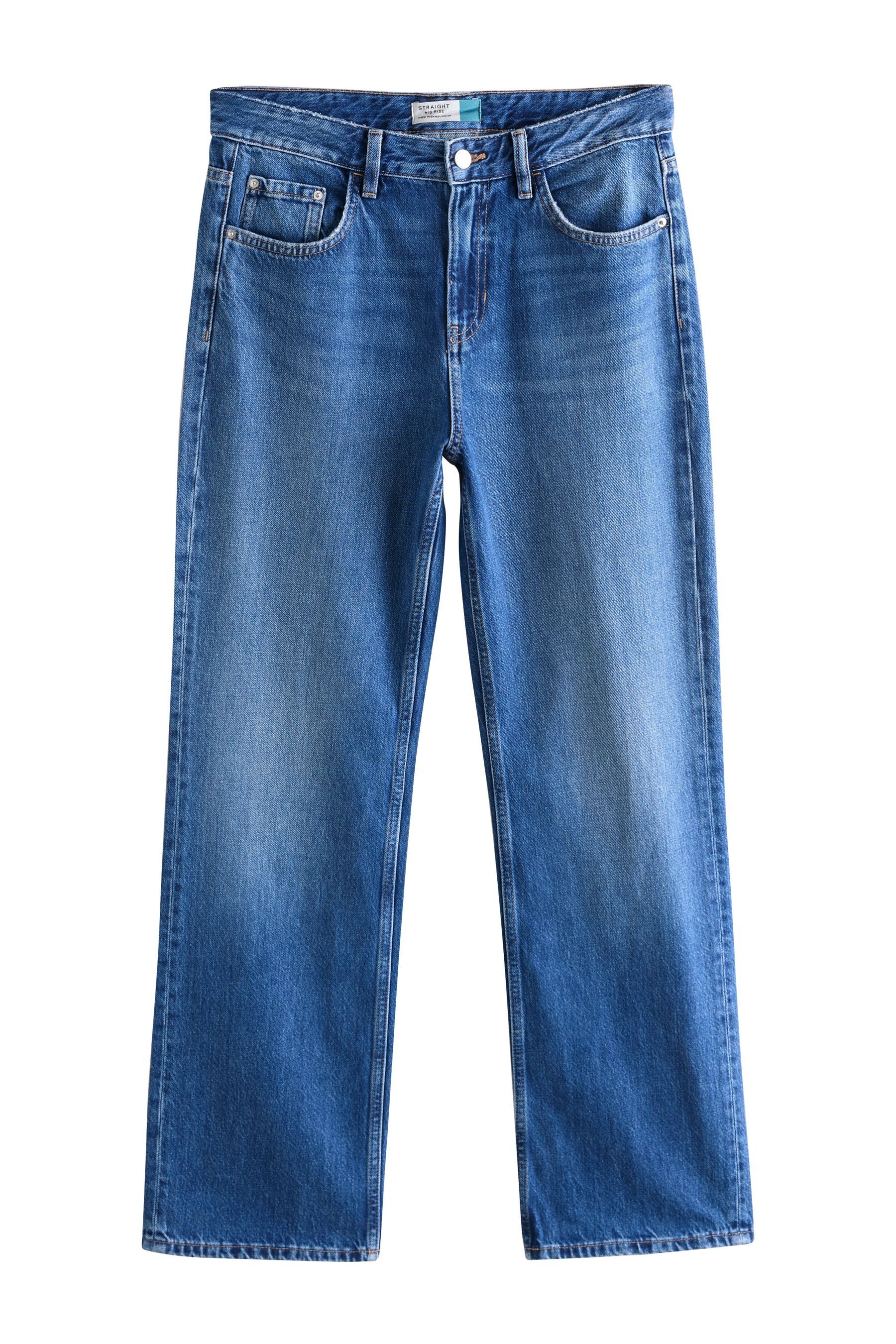 Straight-Jeans Jeans mit geradem Bein 100 % Baumwolle
