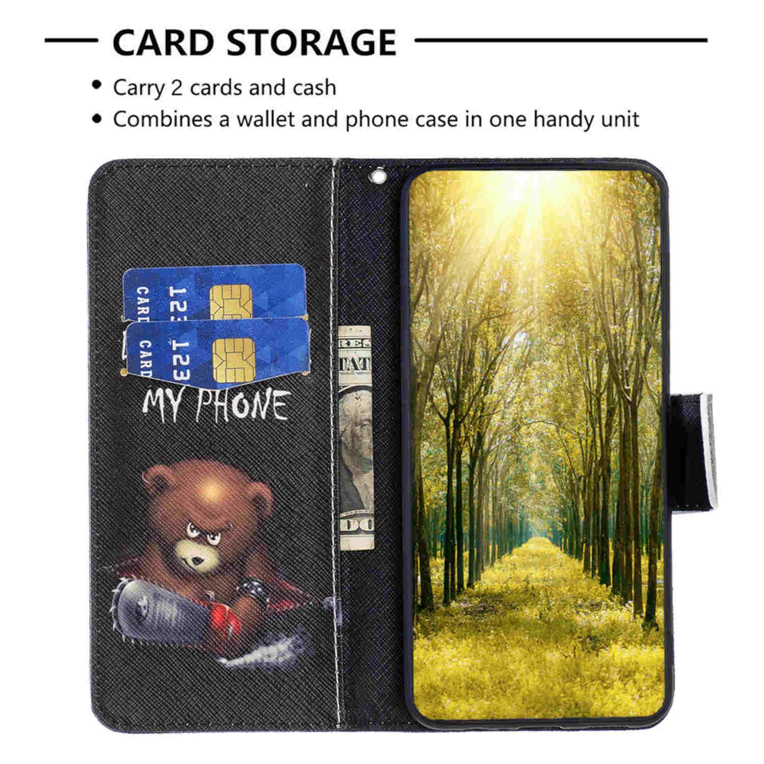 Wigento Handyhülle Für Apple iPhone 15 Pro Kunstleder Handy Tasche Book Motiv 6 Etuis