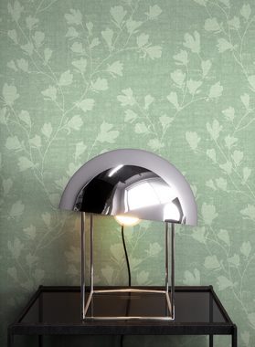 Newroom Vliestapete, Grün Tapete Floral Blumen - Blumentapete Mustertapete Modern Romantisch Blätter Blüten für Schlafzimmer Wohnzimmer Küche