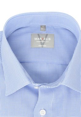 MARVELIS Businesshemd Businesshemd - Comfort Fit - Vichykaro - Blau