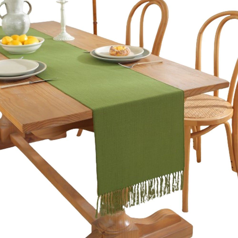 große Sache FELIXLEO Tischläufer Tischläufer Modern Grün Tischläufer 35*180cm