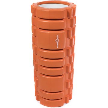 Sporttrend 24 Massagerolle Rolle mit Noppen Orange + Rolle 15cm, Massagerolle Yogarolle Pilatesrolle Schaumstoffrolle Bindegewebsrolle