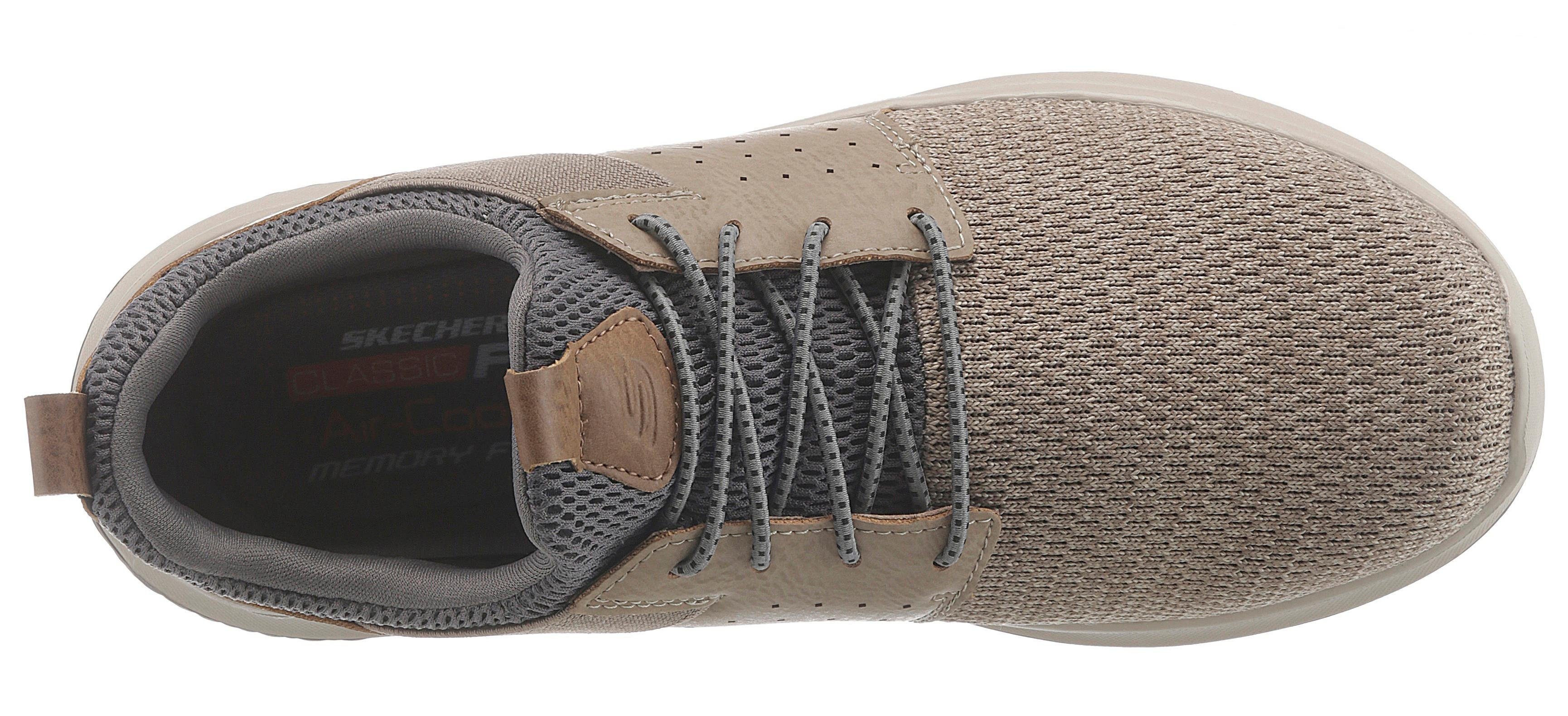 taupe mit Delson-Camben praktischem grau Skechers Sneaker Gummizug