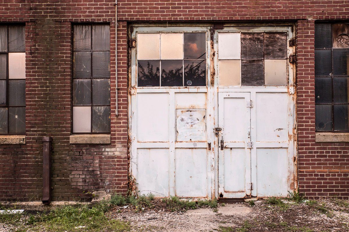 Papermoon Fototapete VINTAGE GARAGE-ZIEGELWAND STEINWAND STRUKTUR NEW YORK