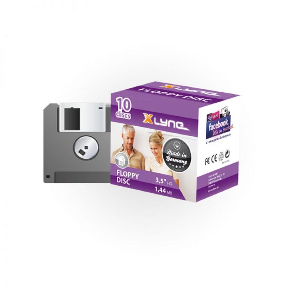 XLYNE Diskette 3,5" 1,44MB MF-2 HD 8,9cm, 10er Pack, DISKETTE, HIGH SENSITY