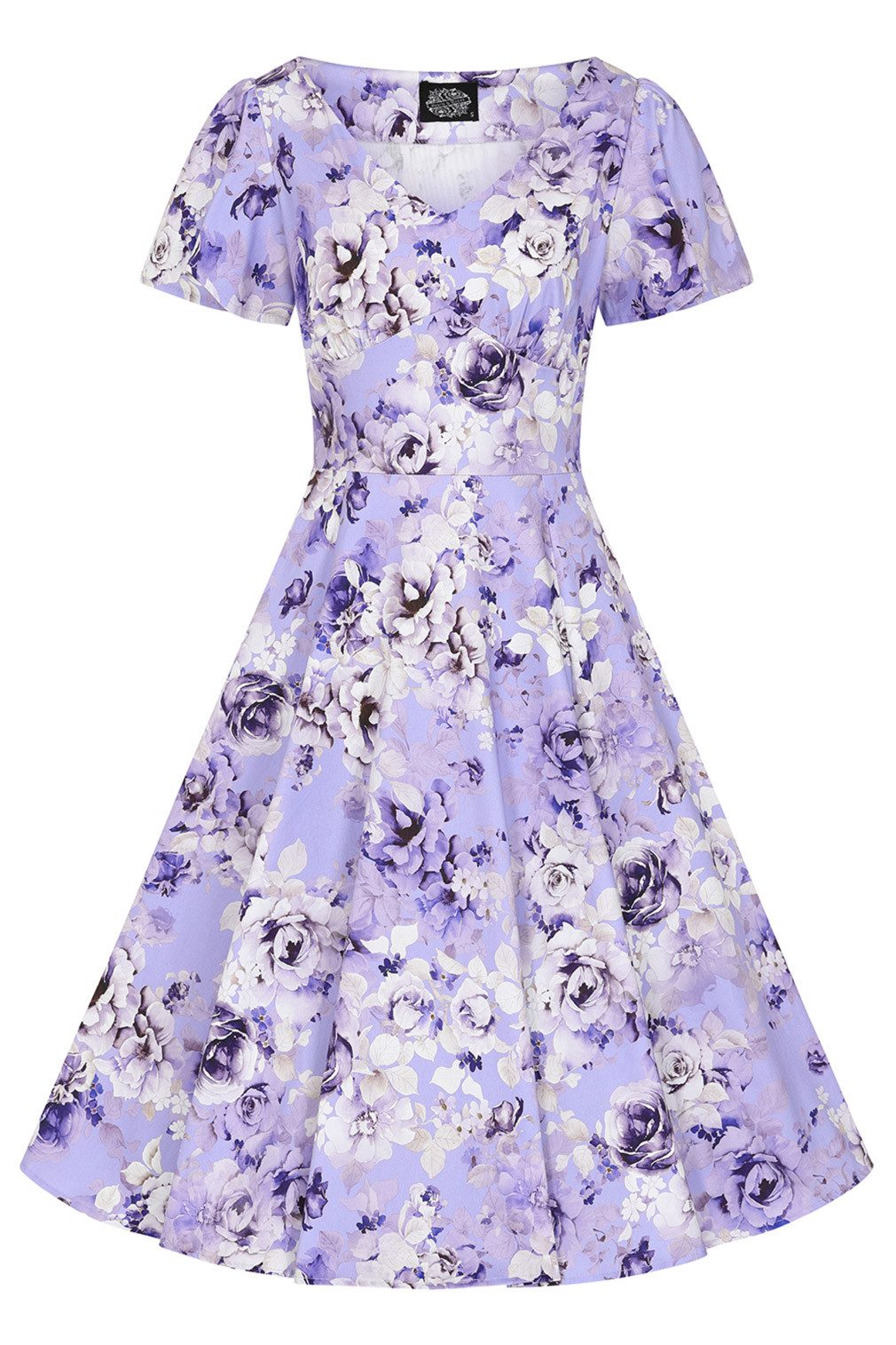 Hearts & Roses London A-Linien-Kleid Bonnie Floral Swing Dress Rockabella Vintage Retro