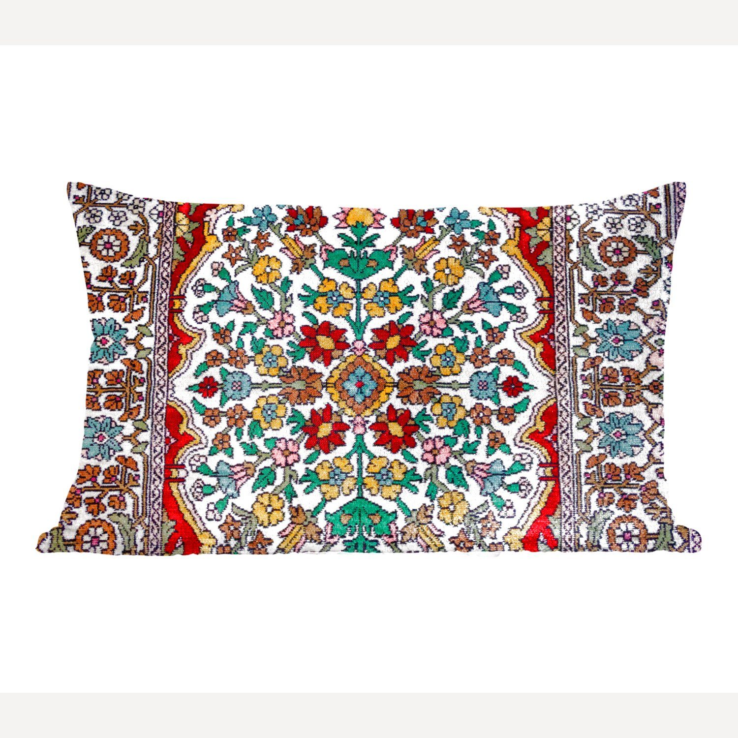 MuchoWow Dekokissen Persische Teppiche - Teppiche - Muster - Farben, Wohzimmer Dekoration, Zierkissen, Dekokissen mit Füllung, Schlafzimmer