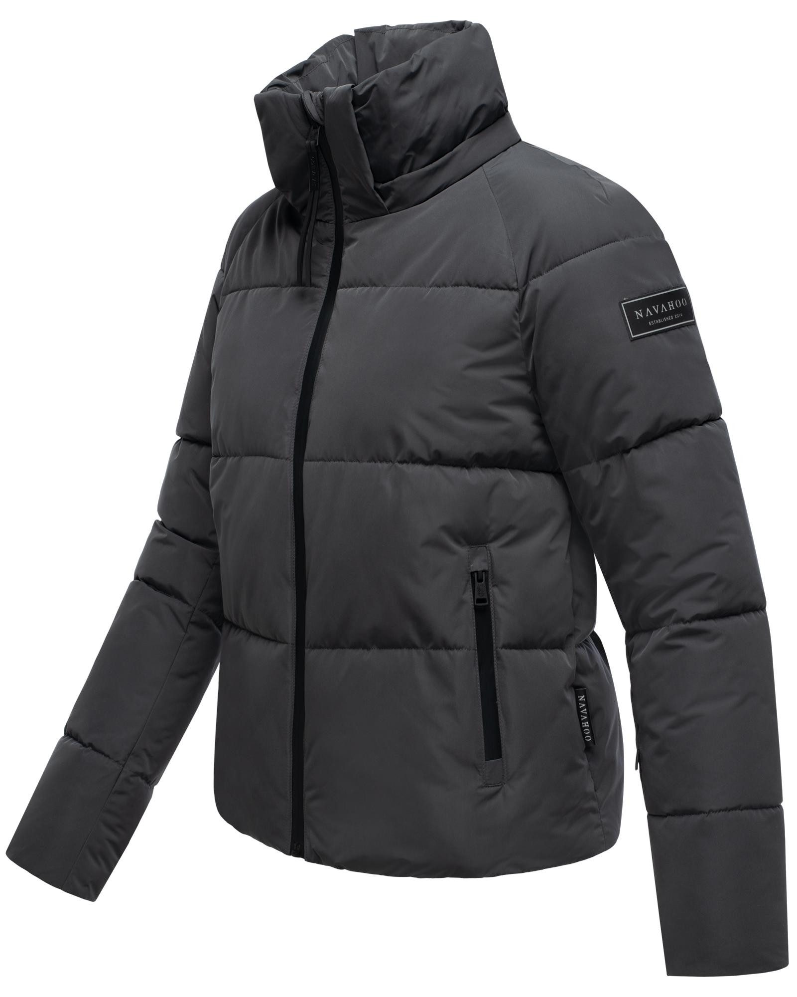 Navahoo Steppjacke Frostherz XIV Kurze gesteppte Damen Winterjacke mit abnehmbarer Kapuze – Bild 5 von 5