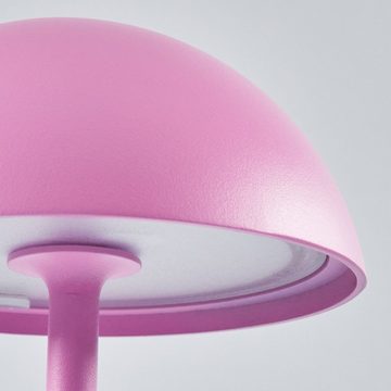 hofstein Außen-Tischleuchte »Lucese« Nachttischlampe aus Metall/Kunststoff in Rosa/Weiß, 3000 Kelvin