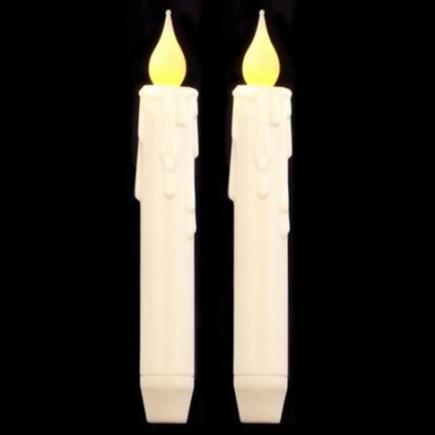 BURI Tafelkerze LED 2er-Set Tafelkerzen Flackerlicht mit Timer Spitzkerzen günstig online kaufen