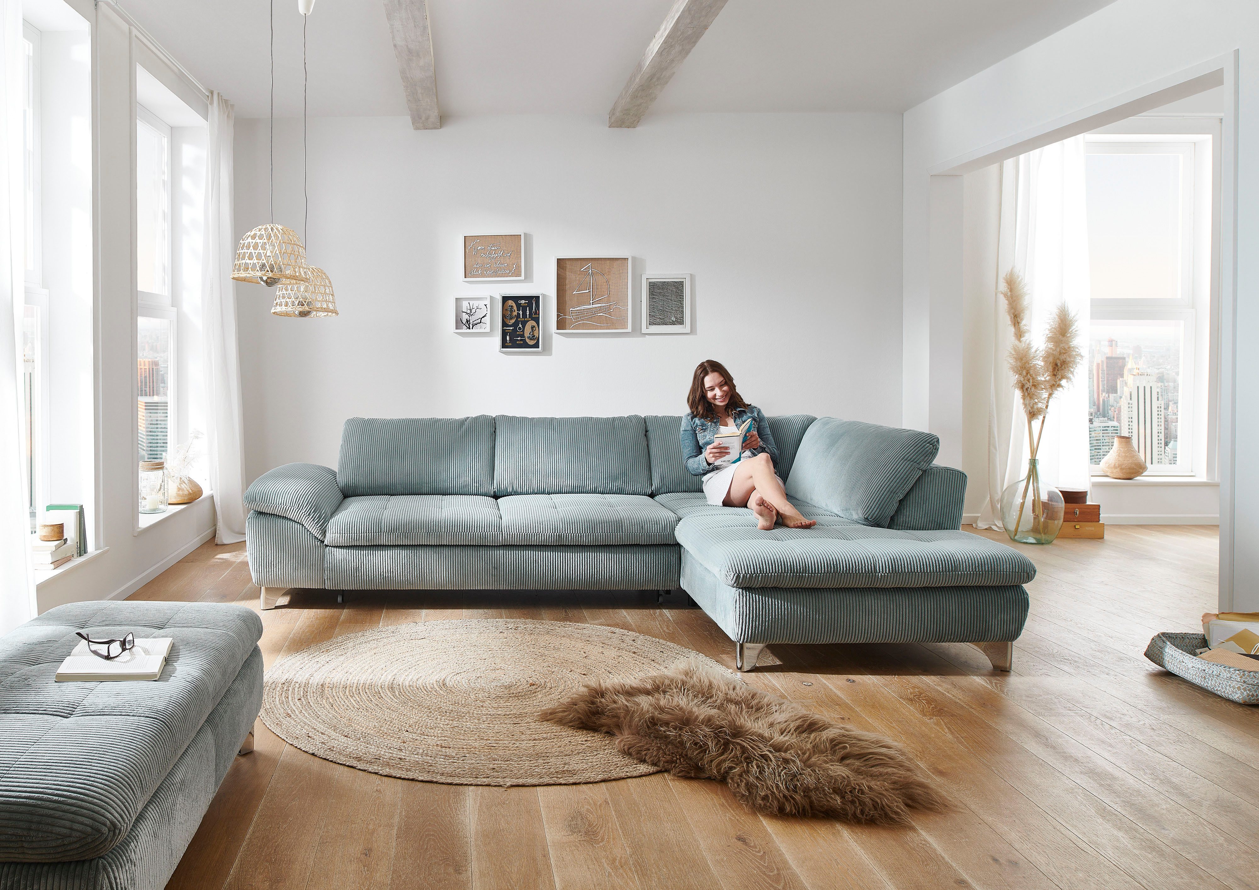 Ecksofa Ottomane MP-IN14007 L-Form, Breite 306 cm