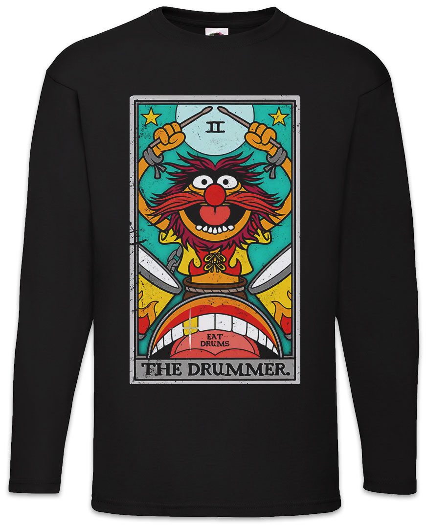 Langarmshirt Wicked Drummer Tarot Langarm T-Shirt Drums Percussion Schlagzeuger