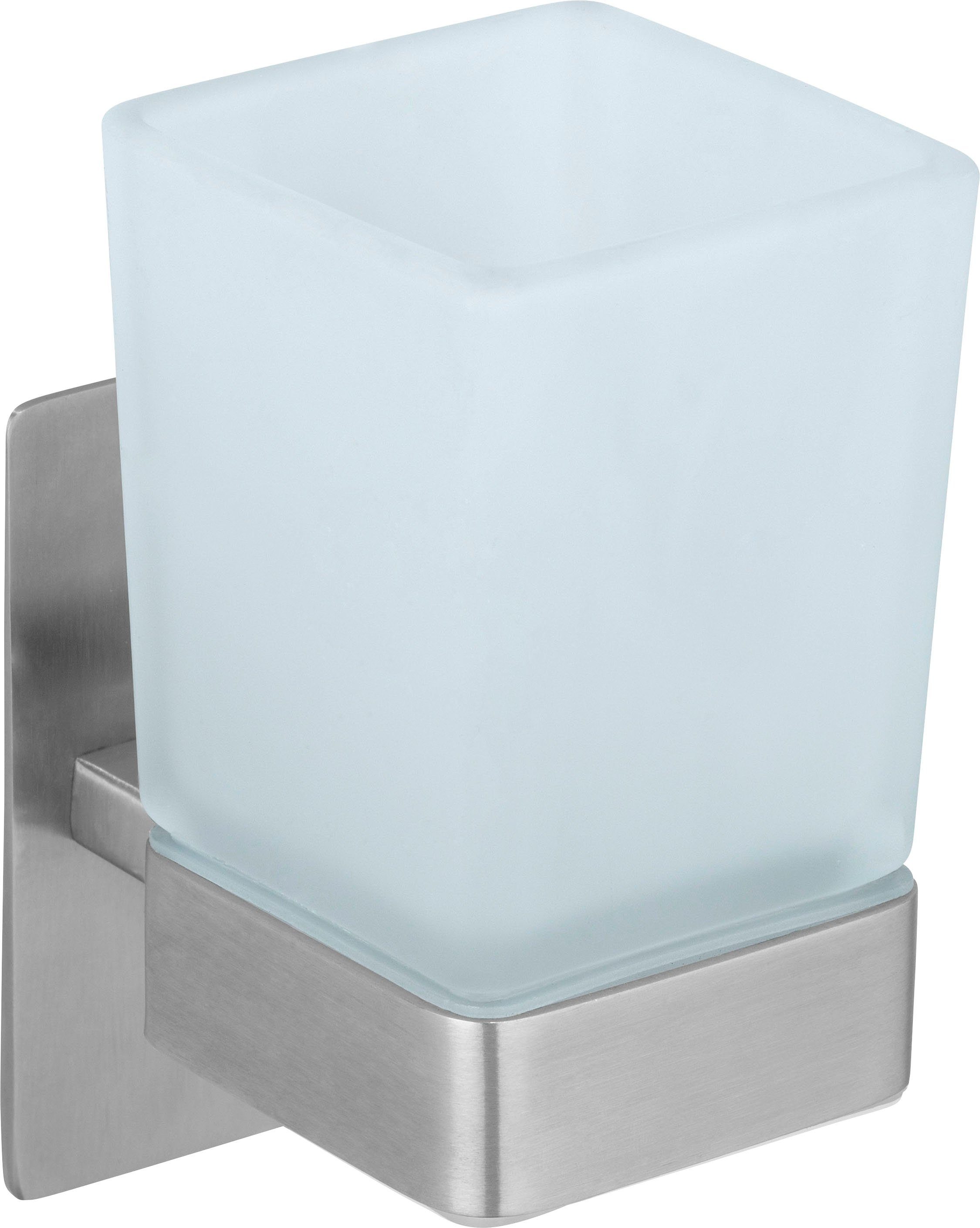 WENKO Zahnputzbecher Turbo-Loc® Genova, matt, Befestigen ohne bohren günstig online kaufen