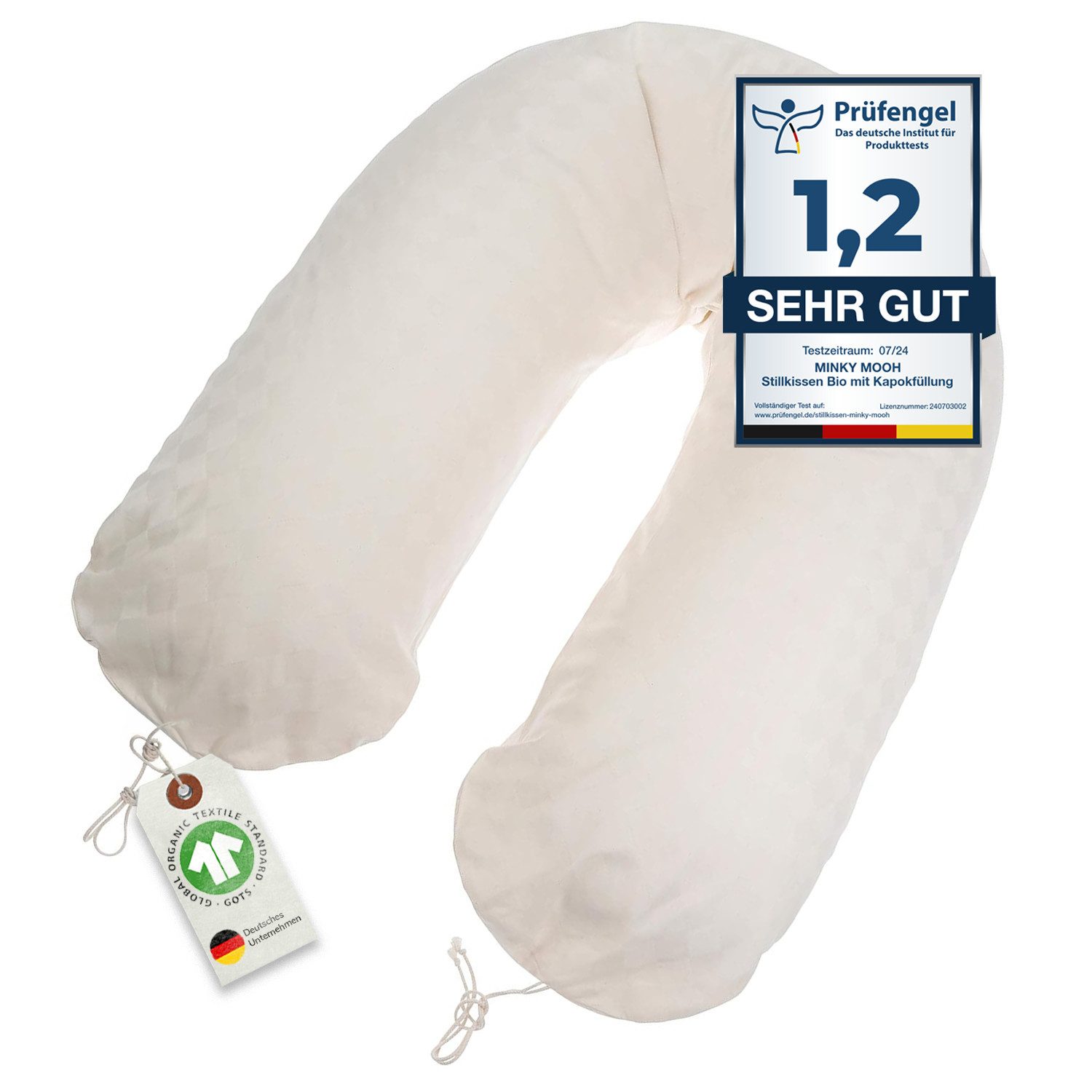 Minky Mooh Подушки для кормления XXL Bio Baumwolle mit Kapok Füllung, antiallergisch, leise