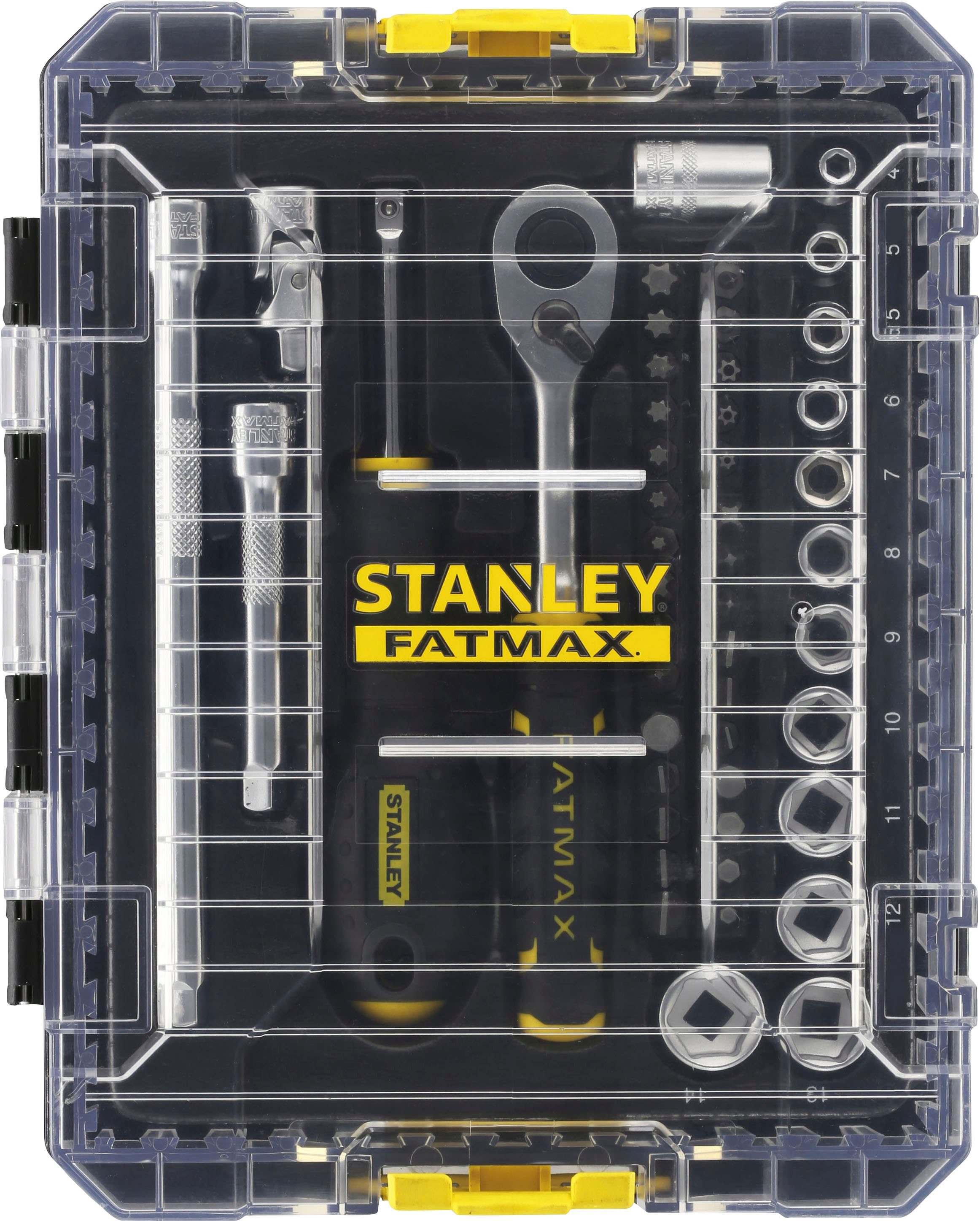 STANLEY Steckschlüssel FMMT98101-0 STAK ( STANLEY STAK ¼\' Set, 48-teilig,1/4 Steckschlüssel-Set STAK 48 St), im FATMAX mittelgroßen Steckschlüssel-Set 48-teilig Koffer