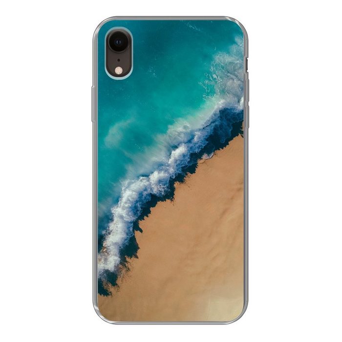 MuchoWow Handyhülle Strand - Meer - Schaum Handyhülle Apple iPhone XR Smartphone-Bumper Print Handy