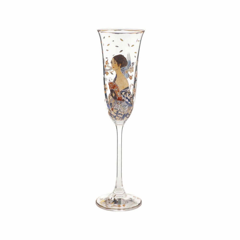 Goebel Sektglas Gustav Klimt - Dame mit Fächer, Glas