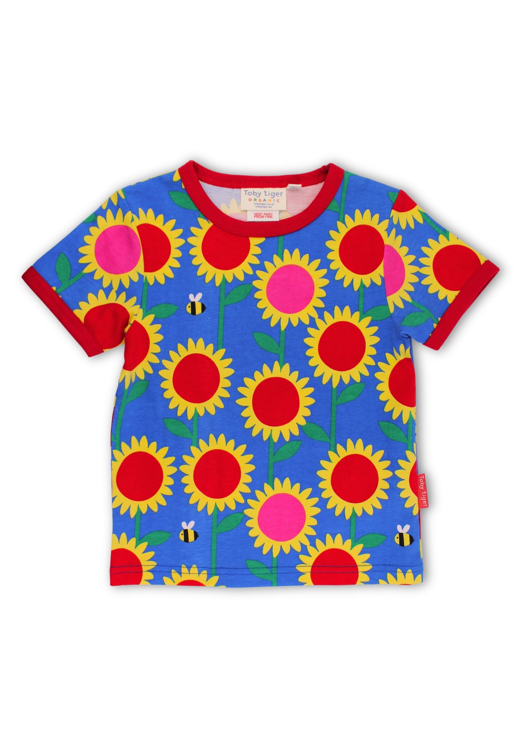 Toby Tiger T-Shirt T-Shirt mit Sonnenblumen-Meer Print