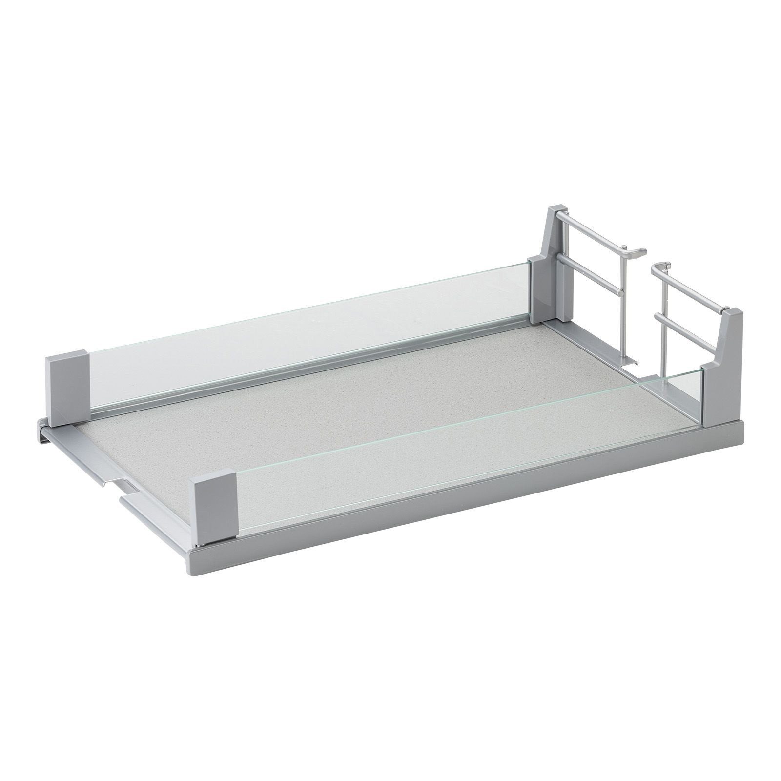 Kesseböhmer Auszug DISPENSA junior III Apothekerauszug ARENA Glasrahmen Tablare (1 St), für Korpusbreite 30 cm, silbergrau