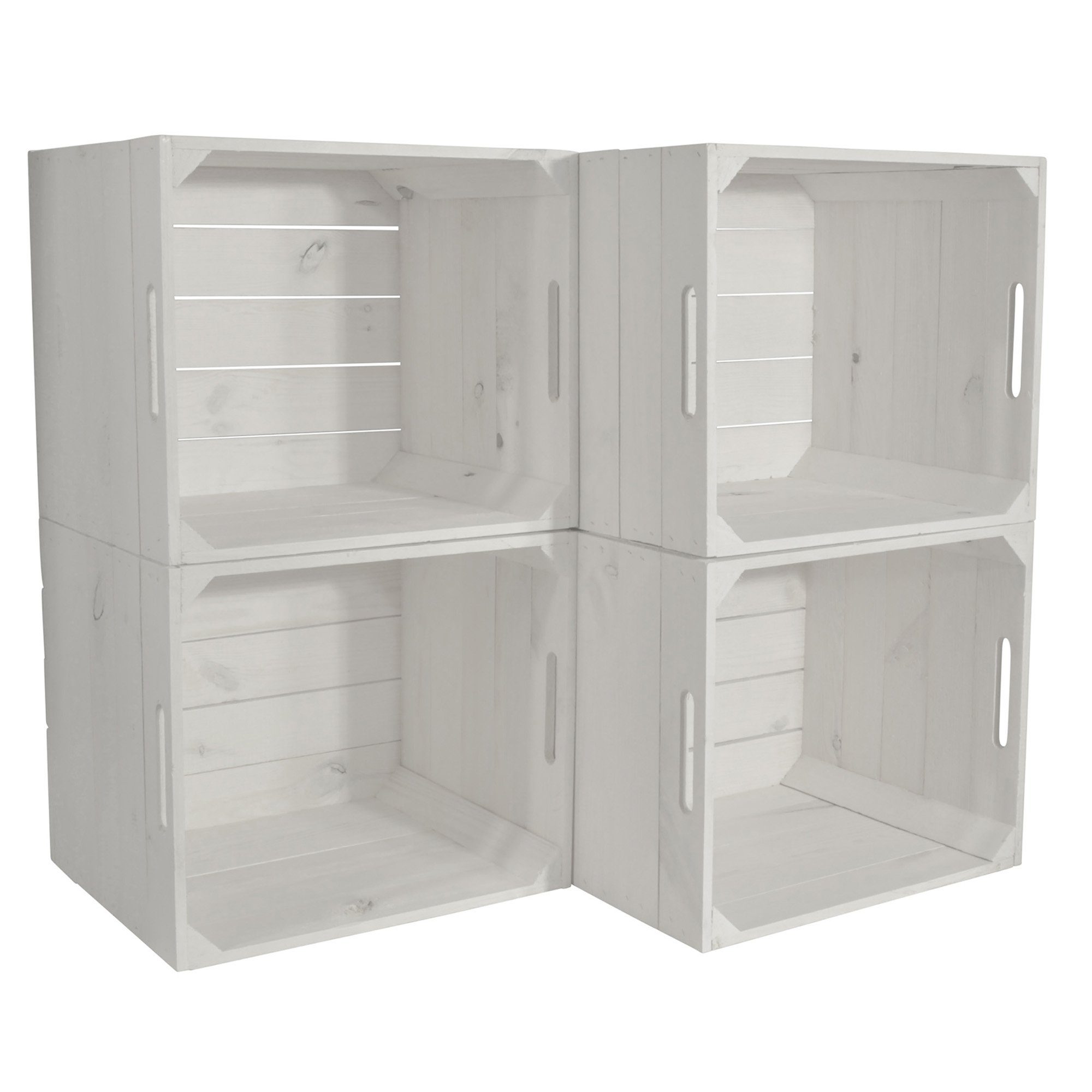 CHICCIE Holzkiste Kallax Aufbewahrungsbox Weiß 33x38x33cm günstig online kaufen