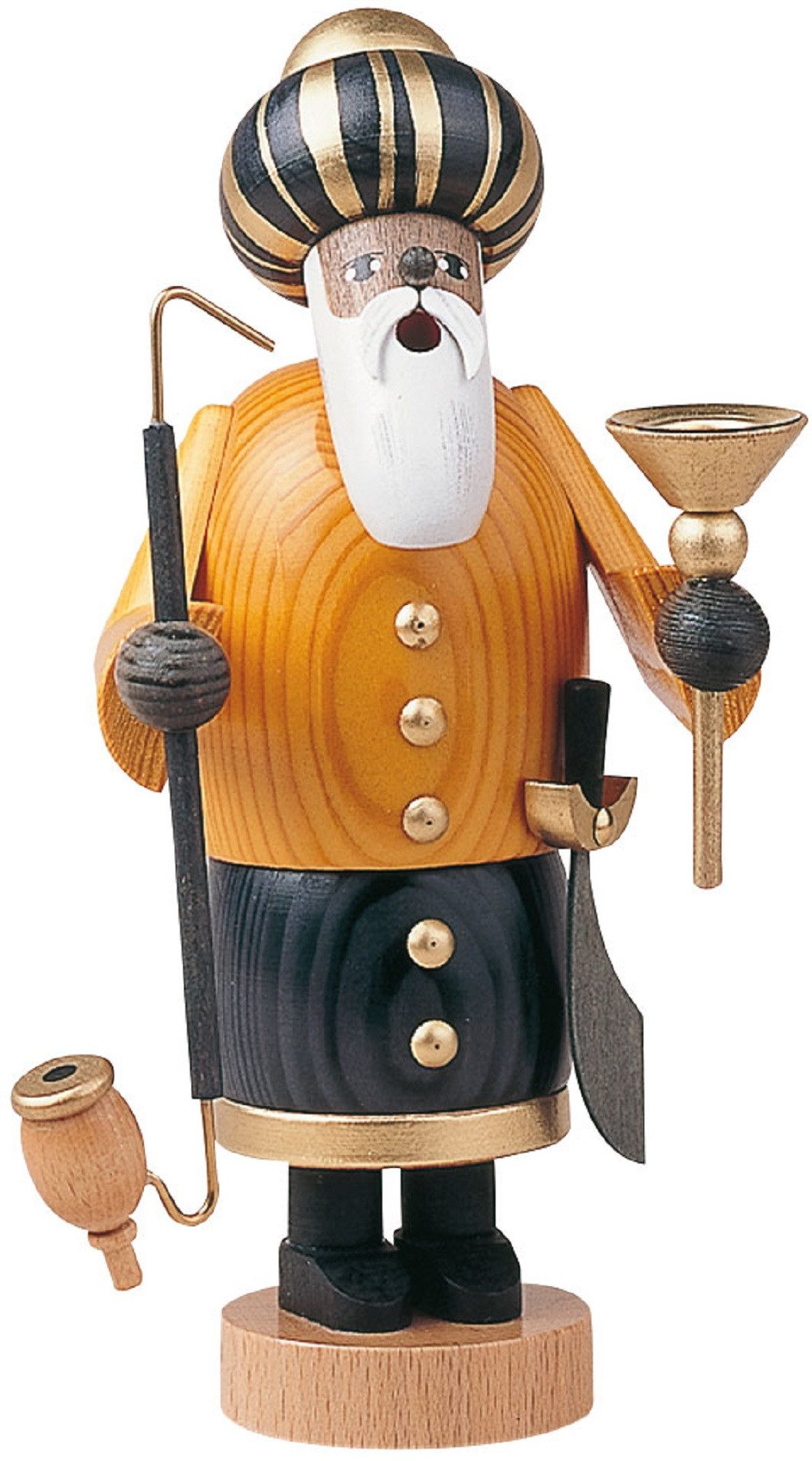 KWO Kunstgewerbe Werkstätten Räuchermännchen KWO Räuchermann Melchior, (1 St), Handarbeit aus dem Erzgebirge