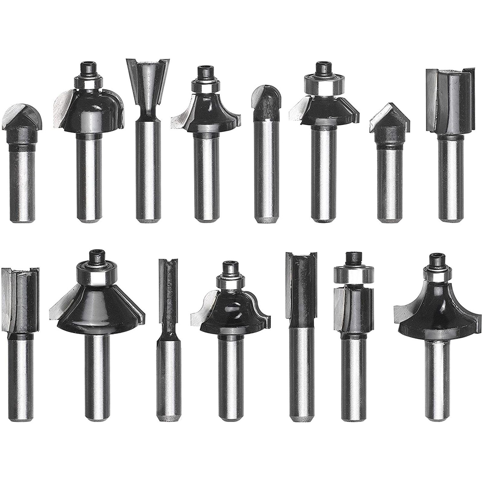 Einhell Oberfräse Kwb by Einhell Oberfräsen-Zubehör 8mm 15 Fräsersatz im Holzkoffer, (zubehör)