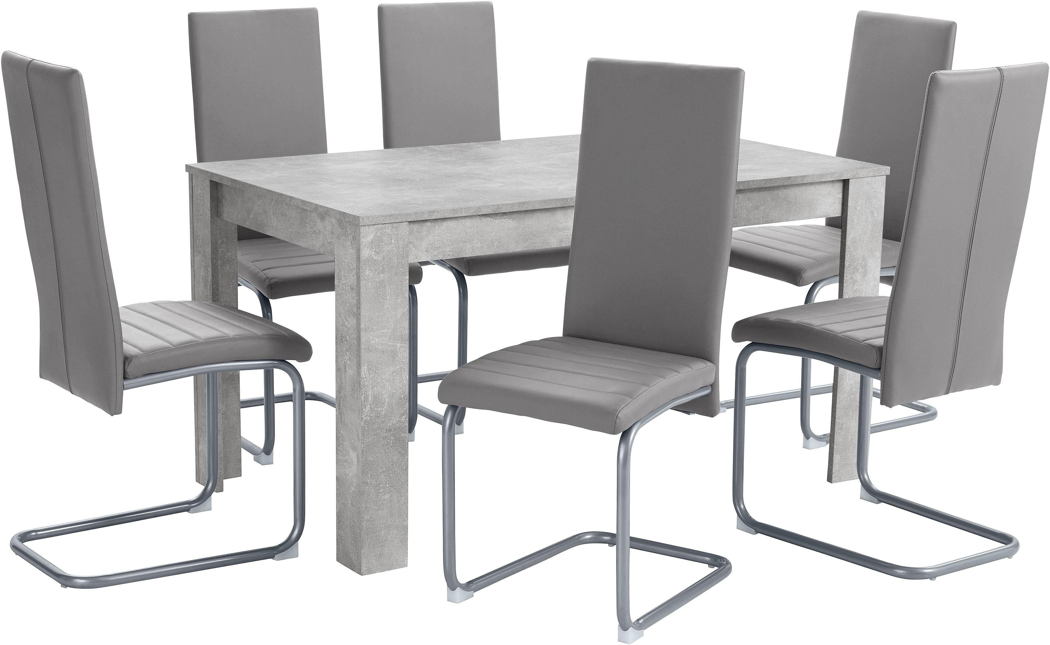 Homexperts Essgruppe Nitro, (Set, 7-tlg), Tisch günstig online kaufen