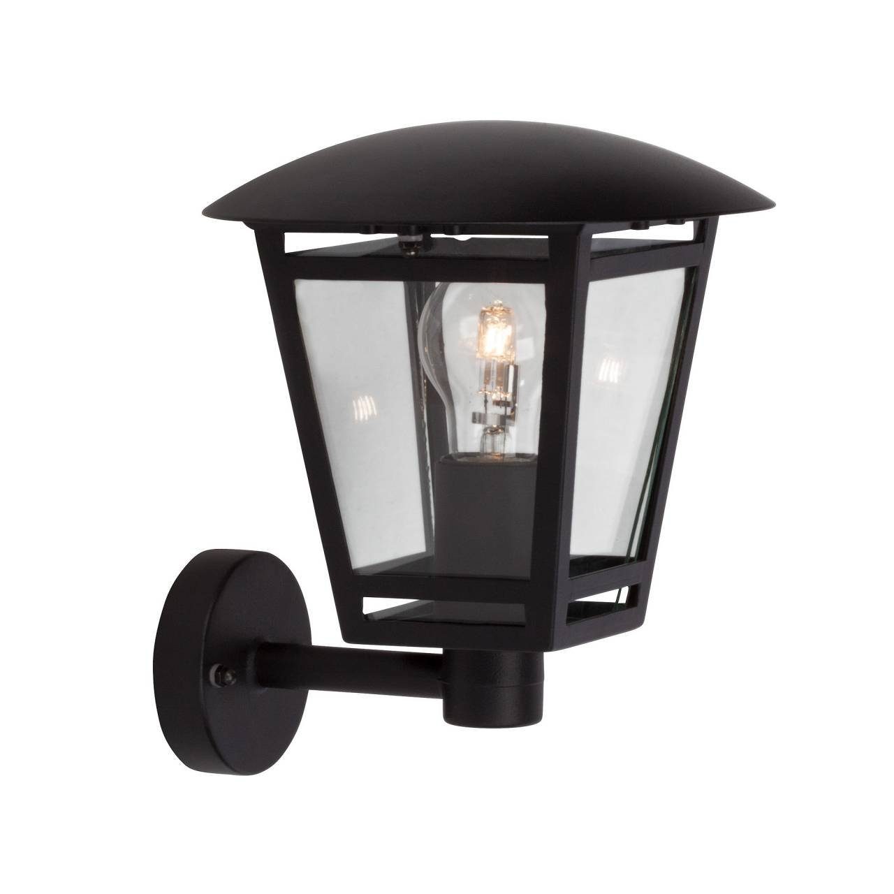 Brilliant LED Außen-Wandleuchte stehend Lampe schwarz Riley 40W, 1x E27, Außenwandleuchte Riley, A60, geeig